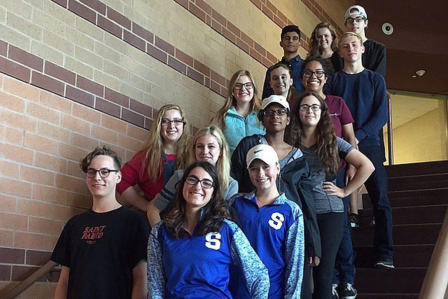 The new Perspective staff pose for a picture as they start the new year of running the newspaper.