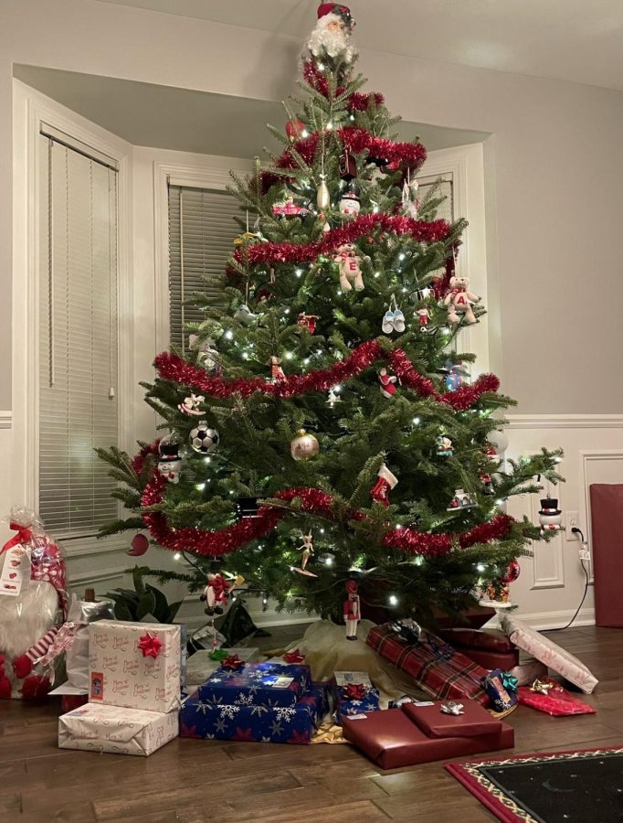 A decorated Christmas tree represents one of many Christmas traditions.