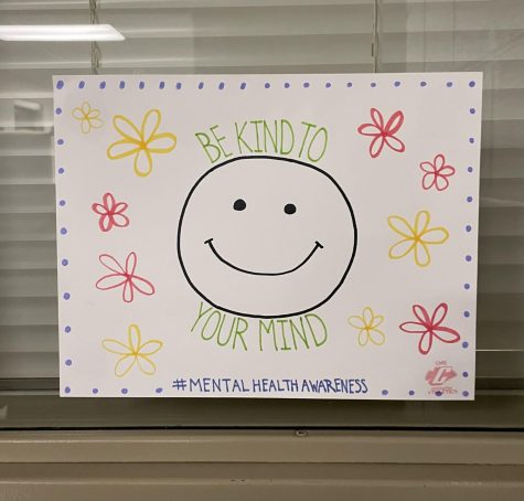 In an effort to lessen the stigma surrounding mental health, posters advocating for the prioritization of mental health are put up by students around P-CEP.