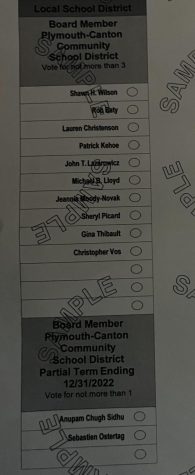 A sample ballot from the 2020 election shows the section of the ballot for both the six-year term Board Member election and partial term elections. September 1, 2022. 