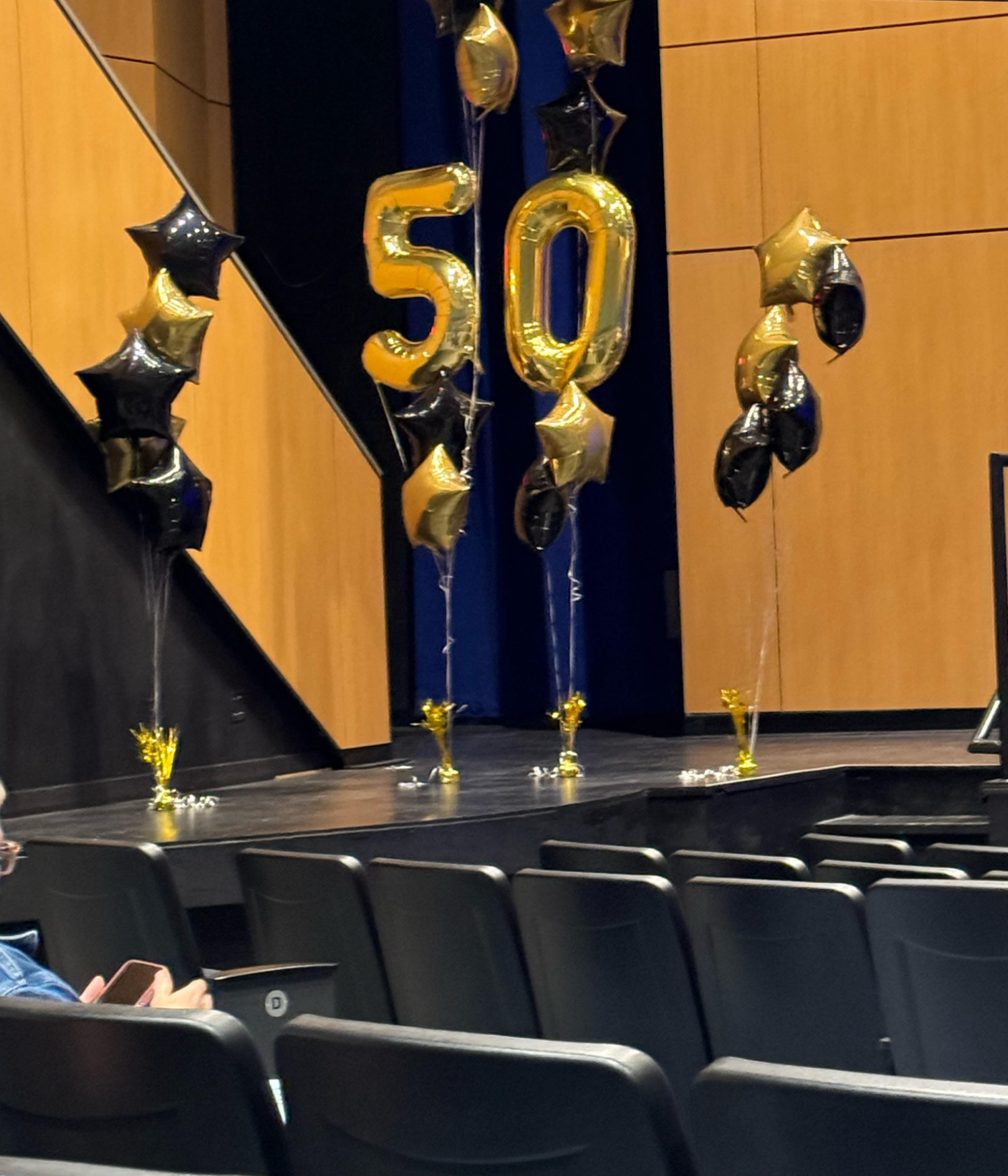 Balloons at the 2024 Dancin’ Feet Recital add a festive mood for the dance studio to celebrate its 50th anniversary in business. May 11, 2024.