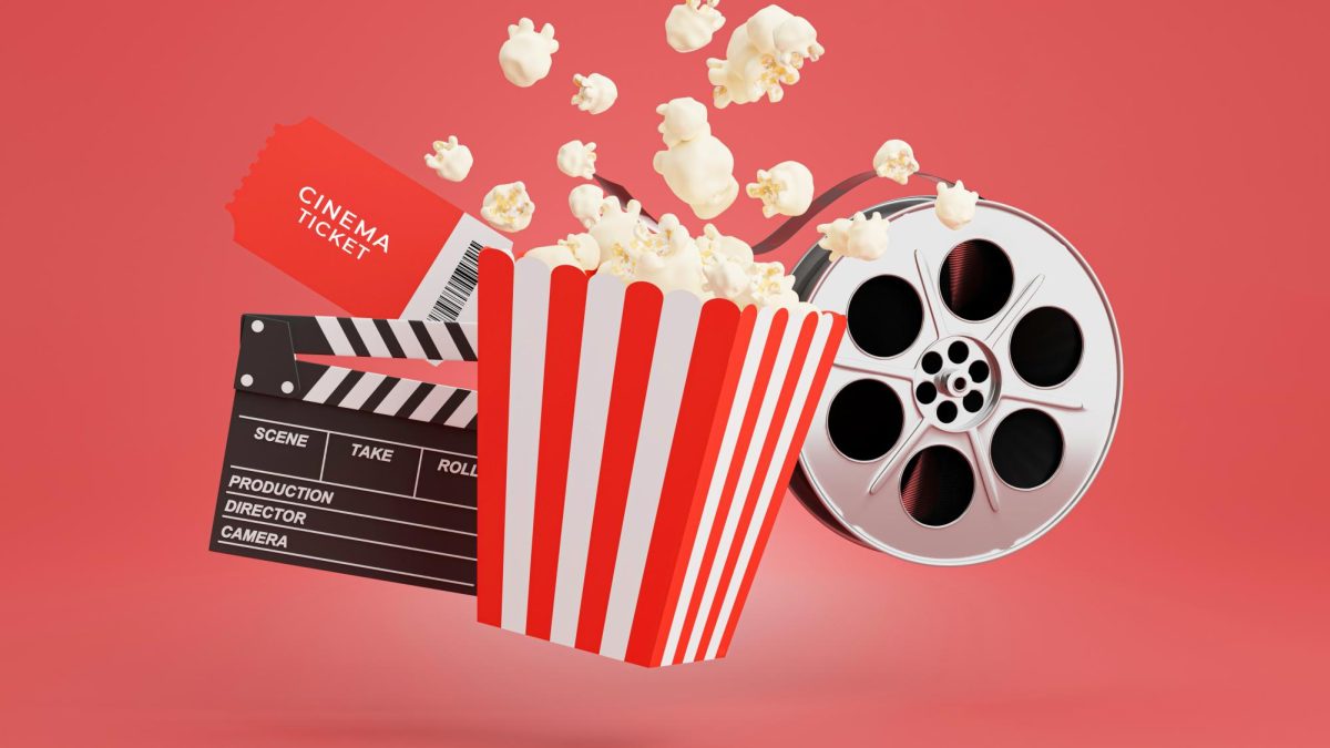 “3d render of popcorn with cinema time,” ©KWstudio- stock.adobe.com, Licensed January 7, 2025.