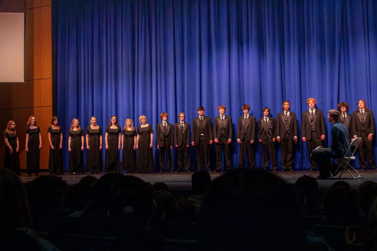 The P-CEP Festival Singers perform “Take Me To The Water” as arranged by Rollo Dilworth at the Collage Concert held in the Gloria Logan Auditorium at Salem High School, Feb. 5, 2025.