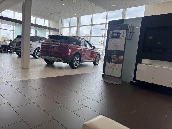 SUVs on display at Hines Park Lincoln in Plymouth, Michigan, during a time when global supply chains and tariffs continued to influence the auto industry, April 25, 2025.
